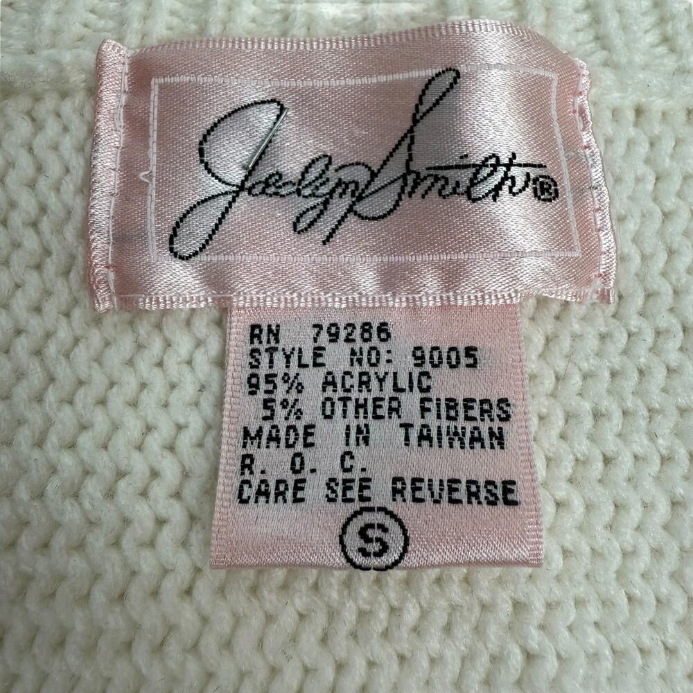 80's JACLYN SMITH funk knit cardigan sweater with metallic thread and beads - Picture 9 of 17